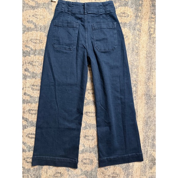 Anthropologie The Colette Crop High-Rise Wide-Leg Jeans by Maeve Size 28 NWT - Picture 5 of 5